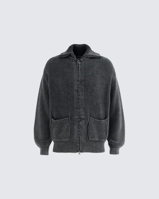 New Simple Solid Color Pocket Knit Sweater sold by KIIKIO