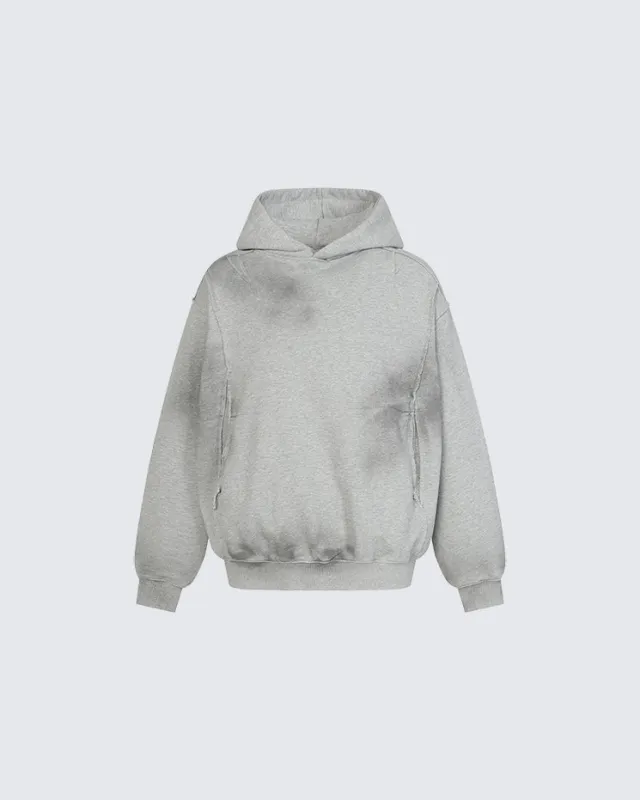 American Street Style Irregular Hooded Sweatshirt sold by KIIKIO