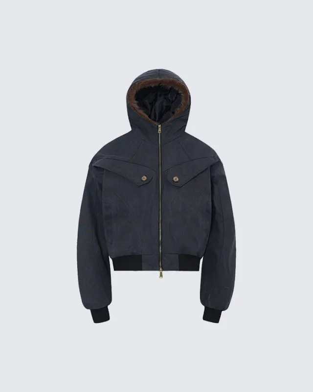 American Style Hooded Bomber Jacket sold by KIIKIO