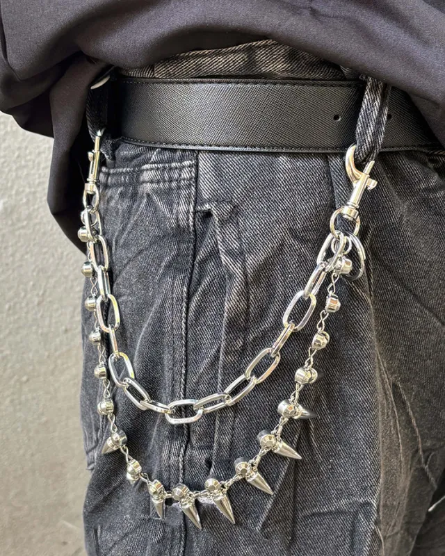 Dark Punk Metal Bullet Pants Chain & Necklace made by KIIKIO