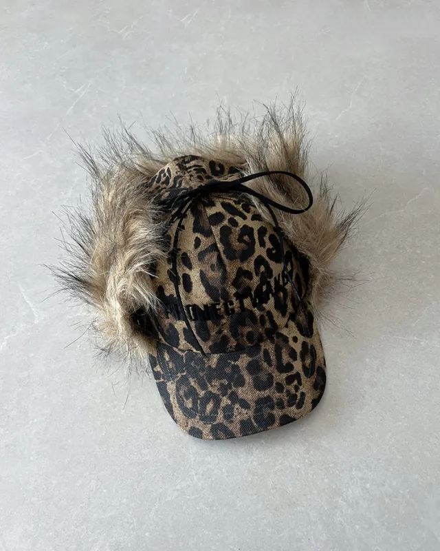 Leopard Camouflage Ear-Flap Baseball Cap sold by KIIKIO