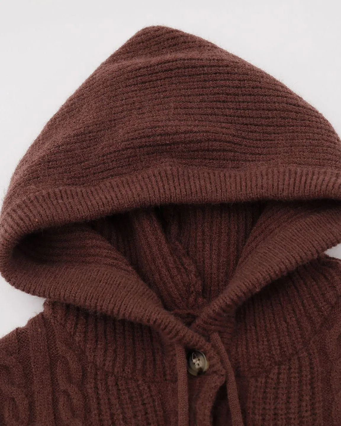 Unisex Drawstring Hooded Casual Knit Sweater sold by KIIKIO product image thumbnail 5