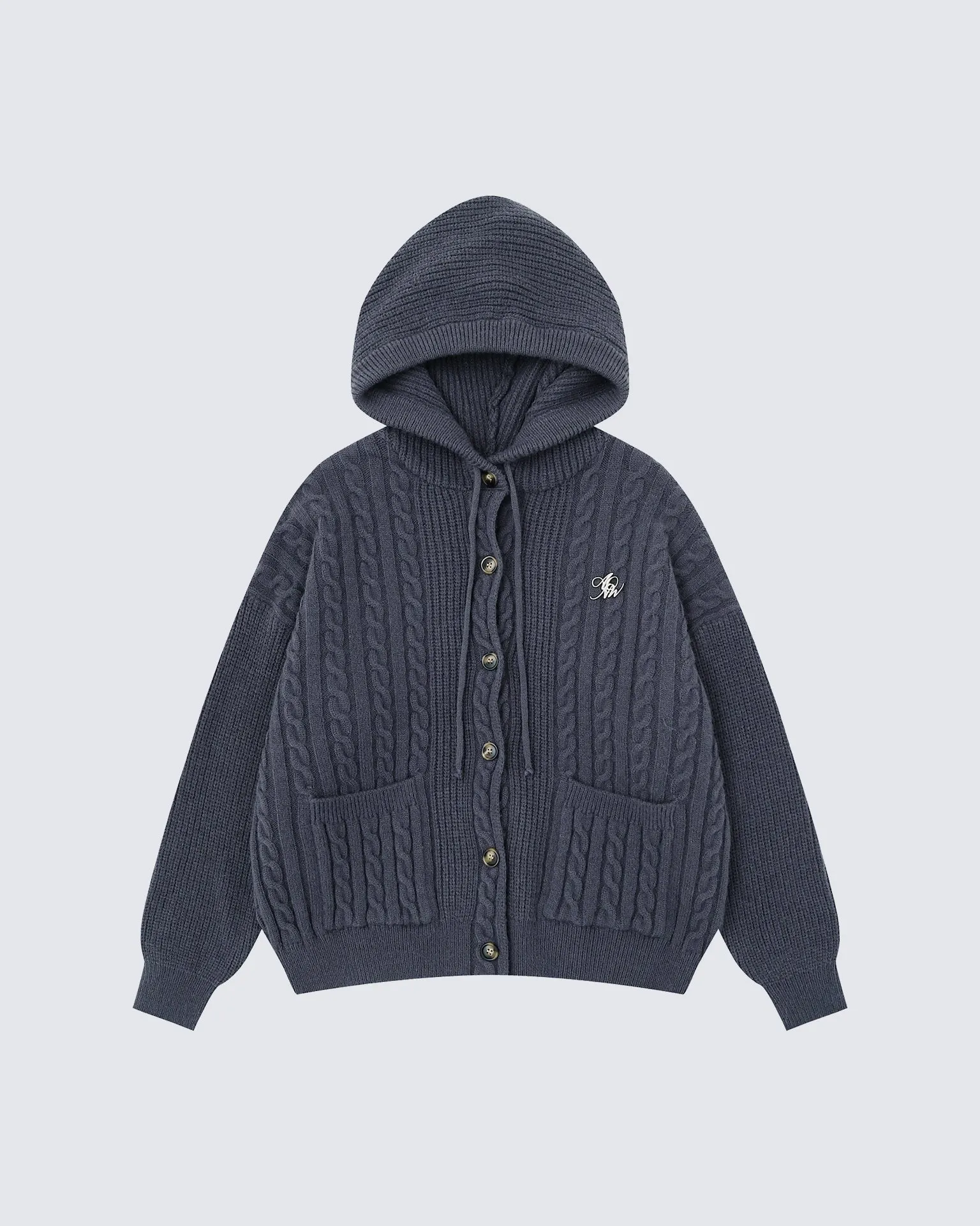 Unisex Drawstring Hooded Casual Knit Sweater sold by KIIKIO product image thumbnail 3
