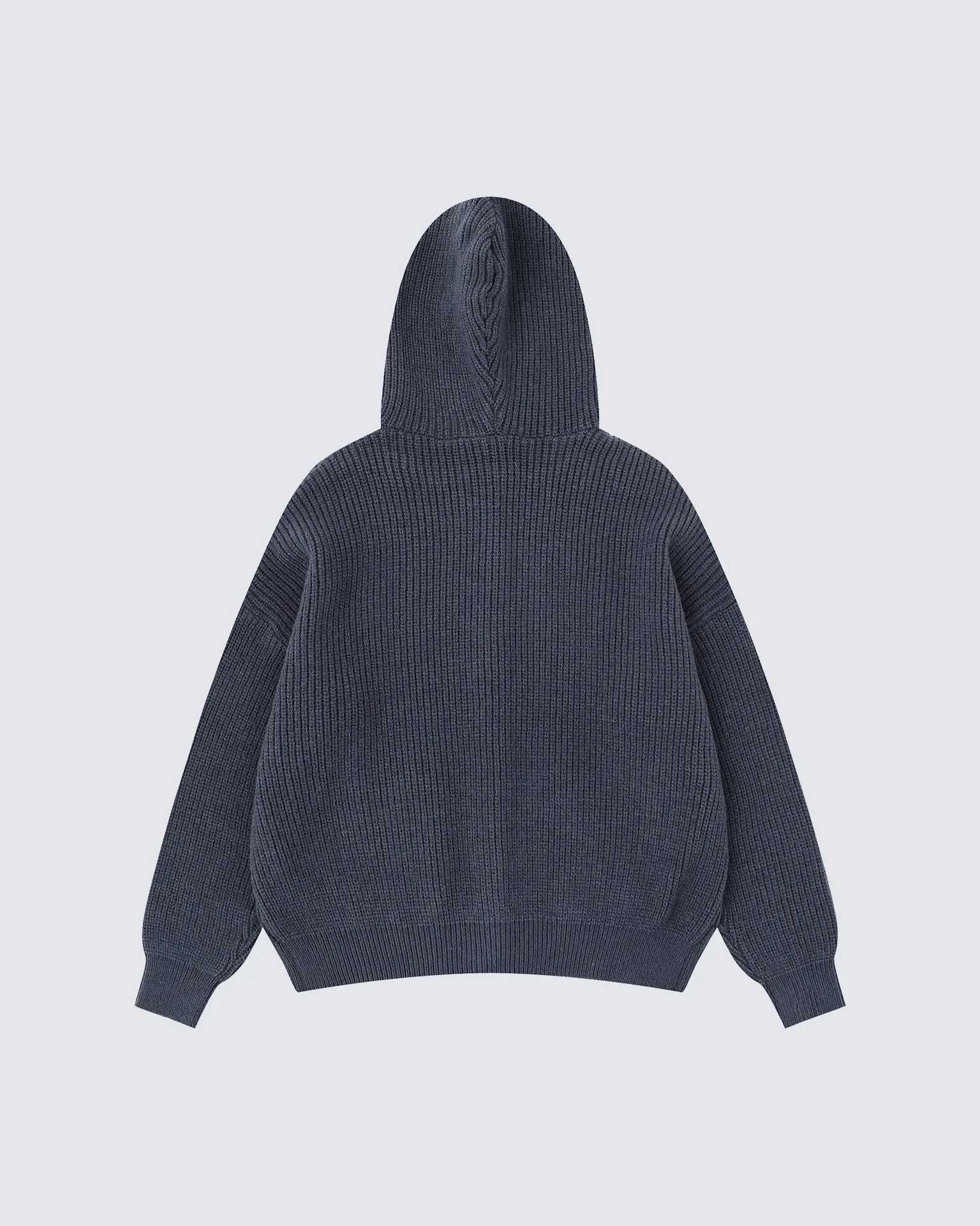 Unisex Drawstring Hooded Casual Knit Sweater sold by KIIKIO product image thumbnail 4