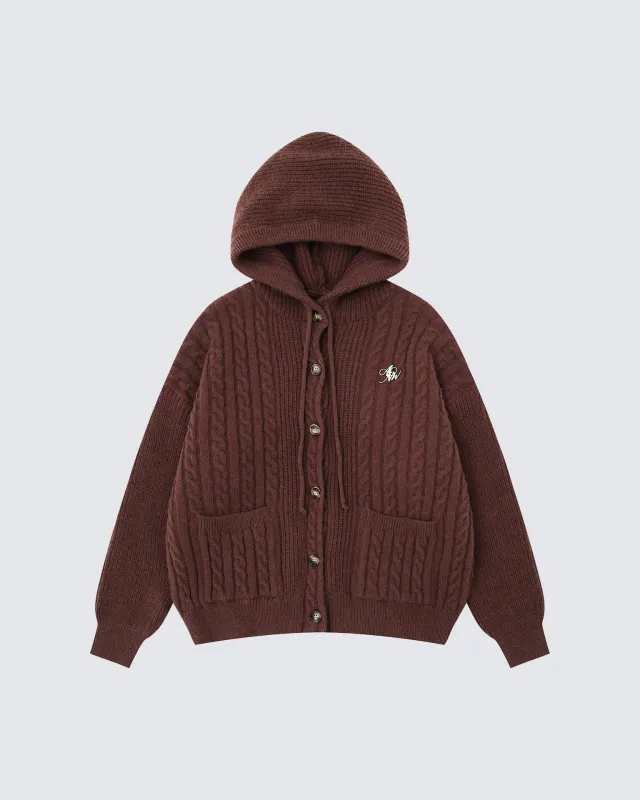 Unisex Drawstring Hooded Casual Knit Sweater sold by KIIKIO