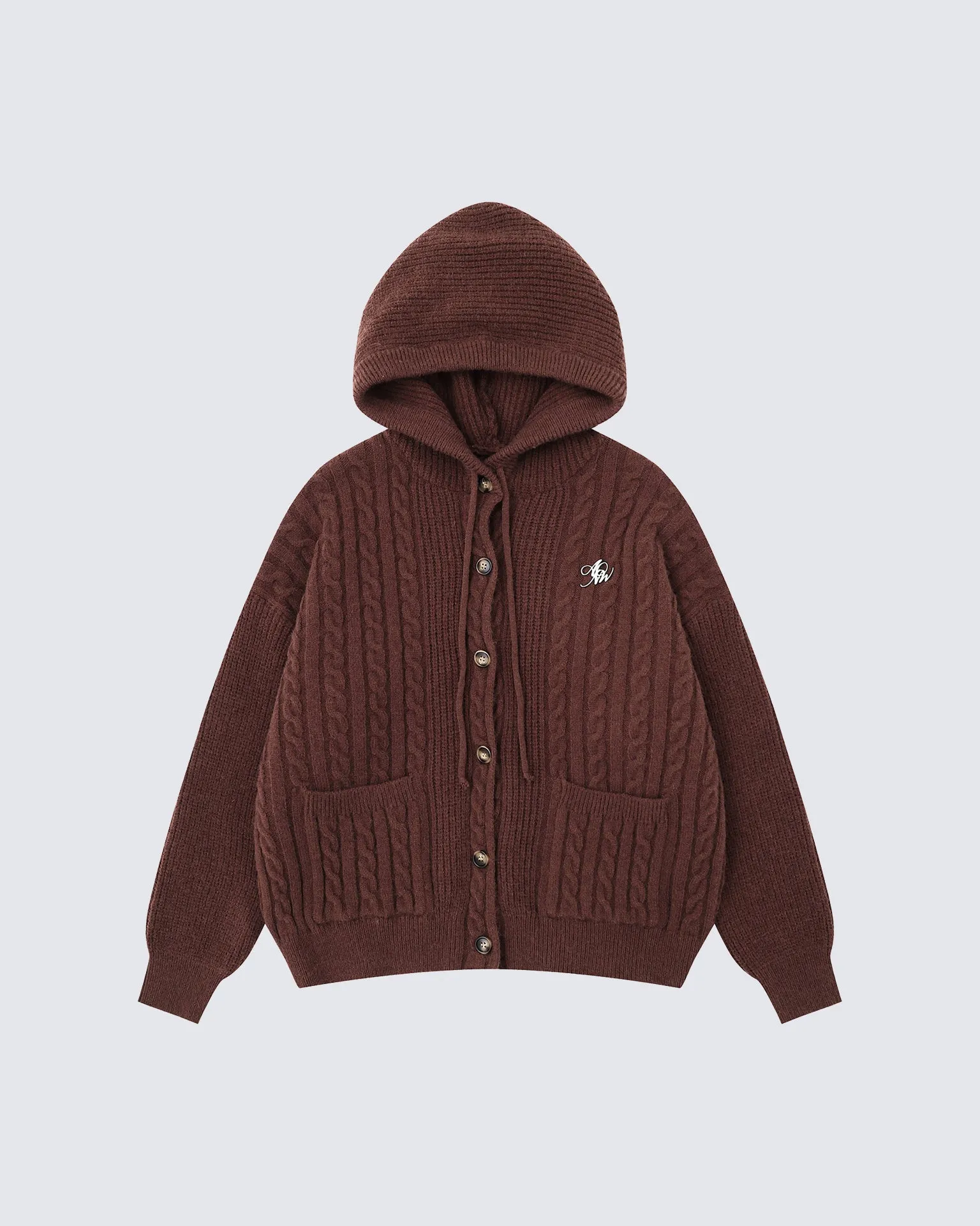 Unisex Drawstring Hooded Casual Knit Sweater sold by KIIKIO