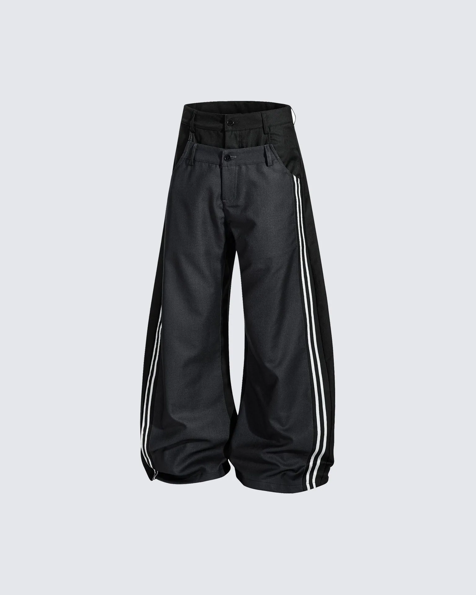 Dual-Layer Design Curved Blade Casual Pants sold by KIIKIO product image thumbnail 2