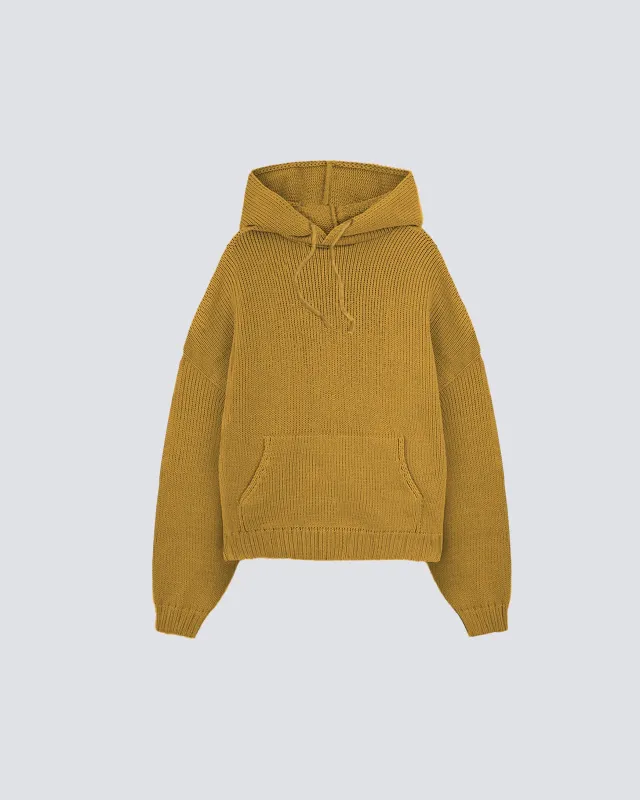 Vintage Relaxed Knit Hoodie sold by KIIKIO