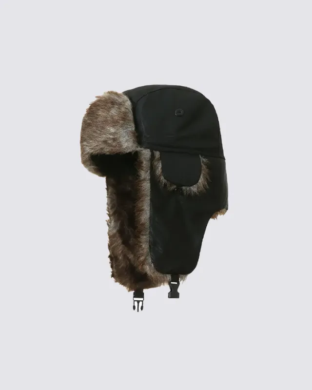 Faux Fur Lined Aviator Ushanka Cap sold by KIIKIO