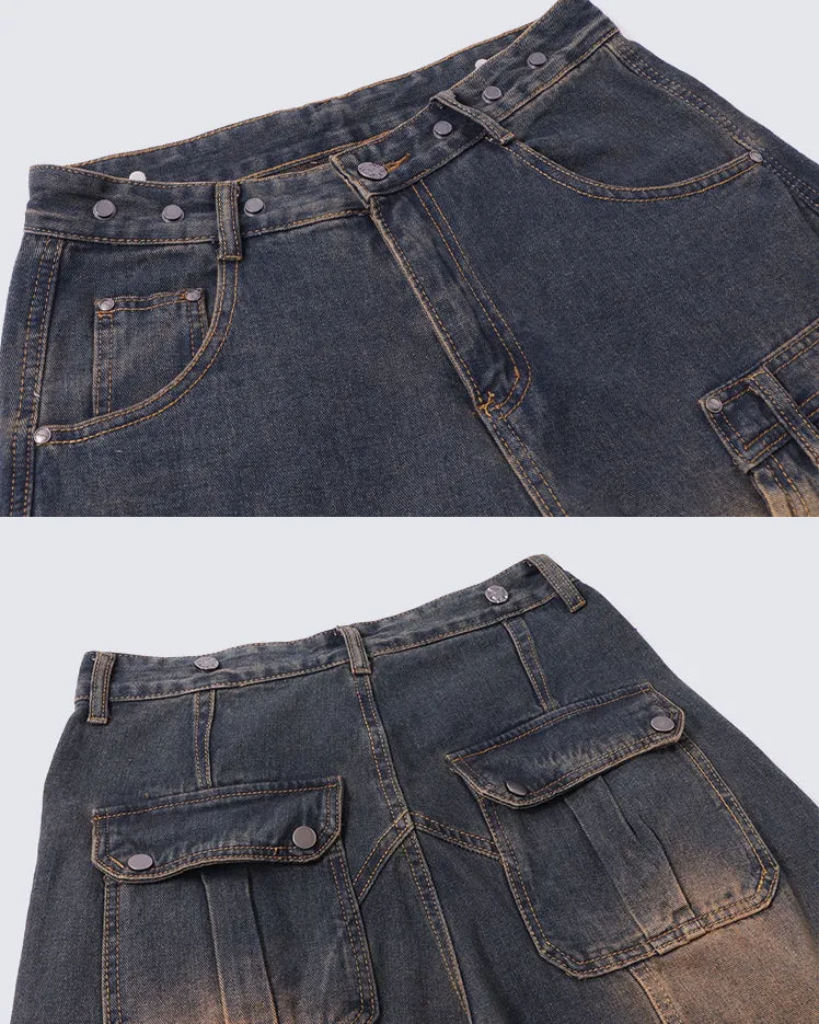 Vintage Heavy Duty Wasteland Style Wide-Leg Pants sold by KIIKIO product image thumbnail 5