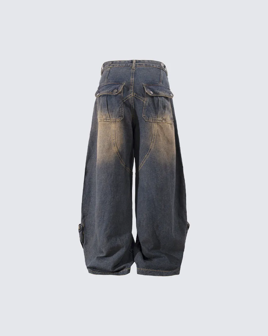 Vintage Heavy Duty Wasteland Style Wide-Leg Pants sold by KIIKIO product image thumbnail 3