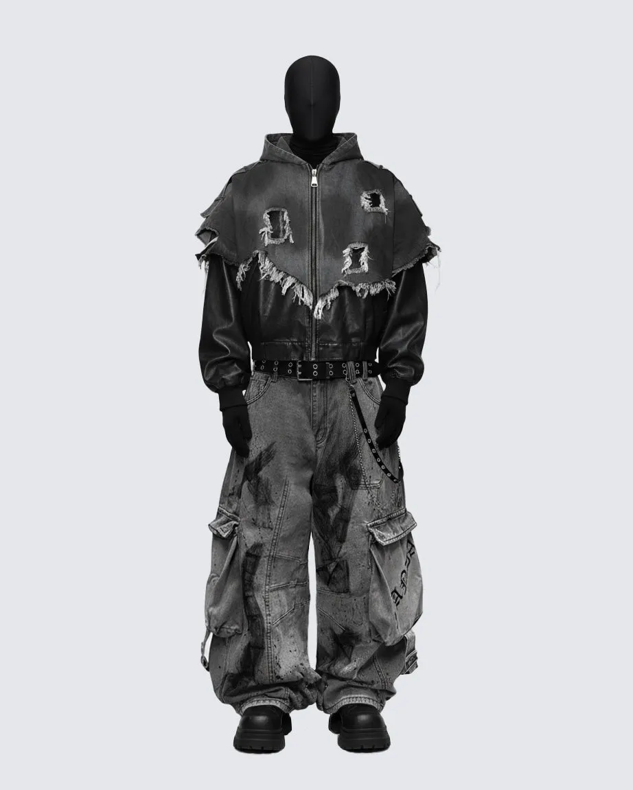 Streetwear Cargo Denim Pants sold by KIIKIO product image thumbnail 2