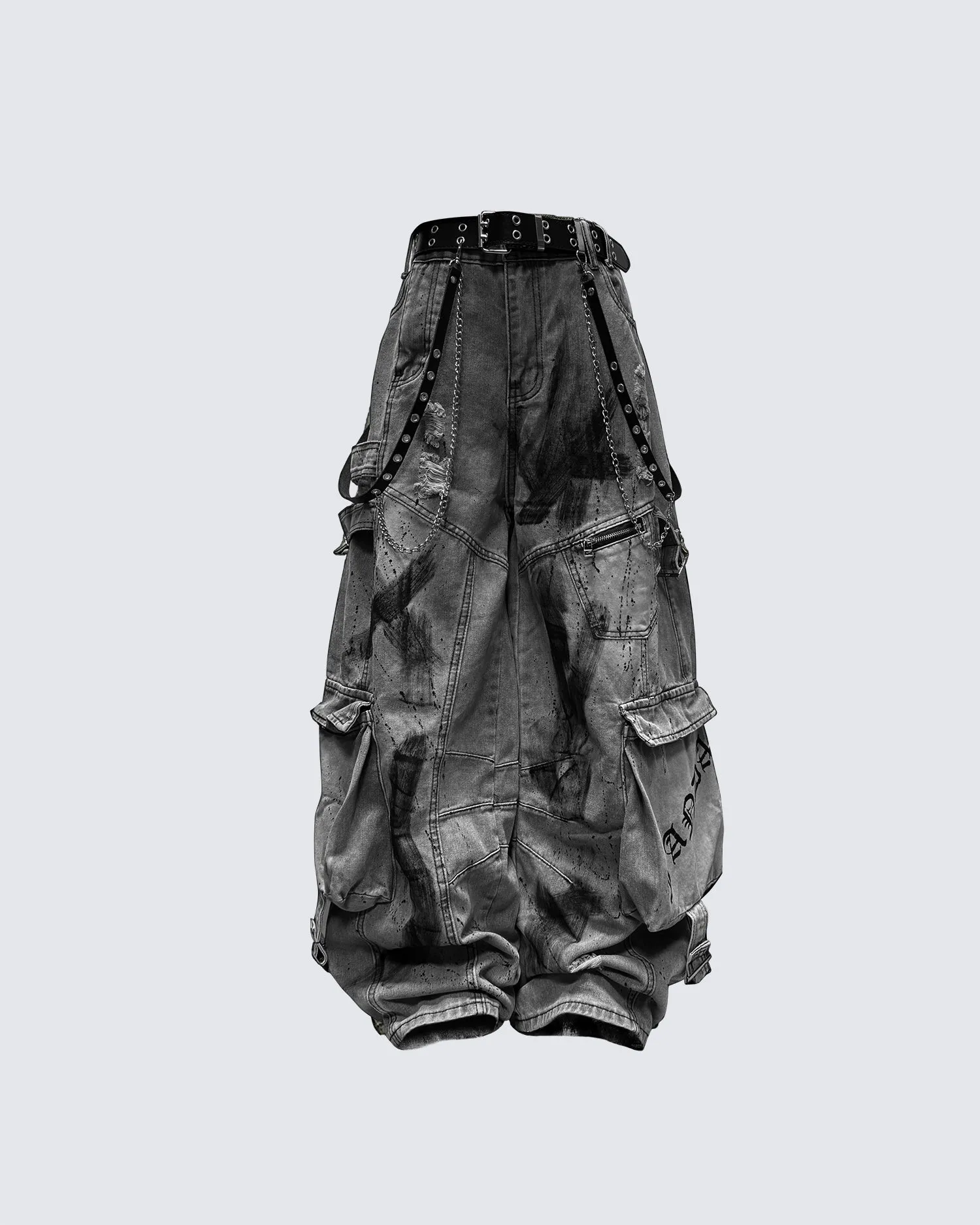 Streetwear Cargo Denim Pants sold by KIIKIO