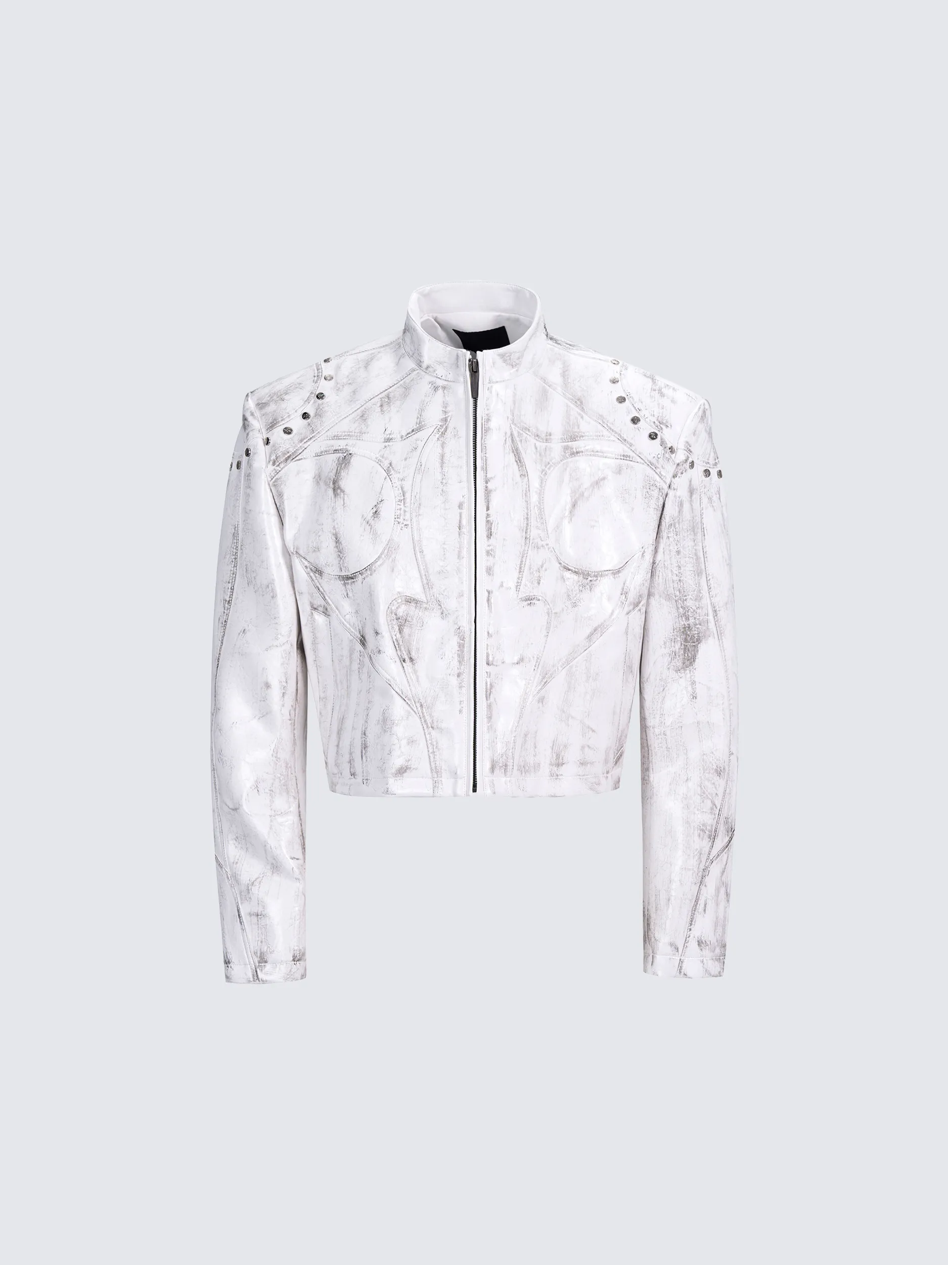 Studded Moto Leather Jacket sold by KIIKIO product image thumbnail 2