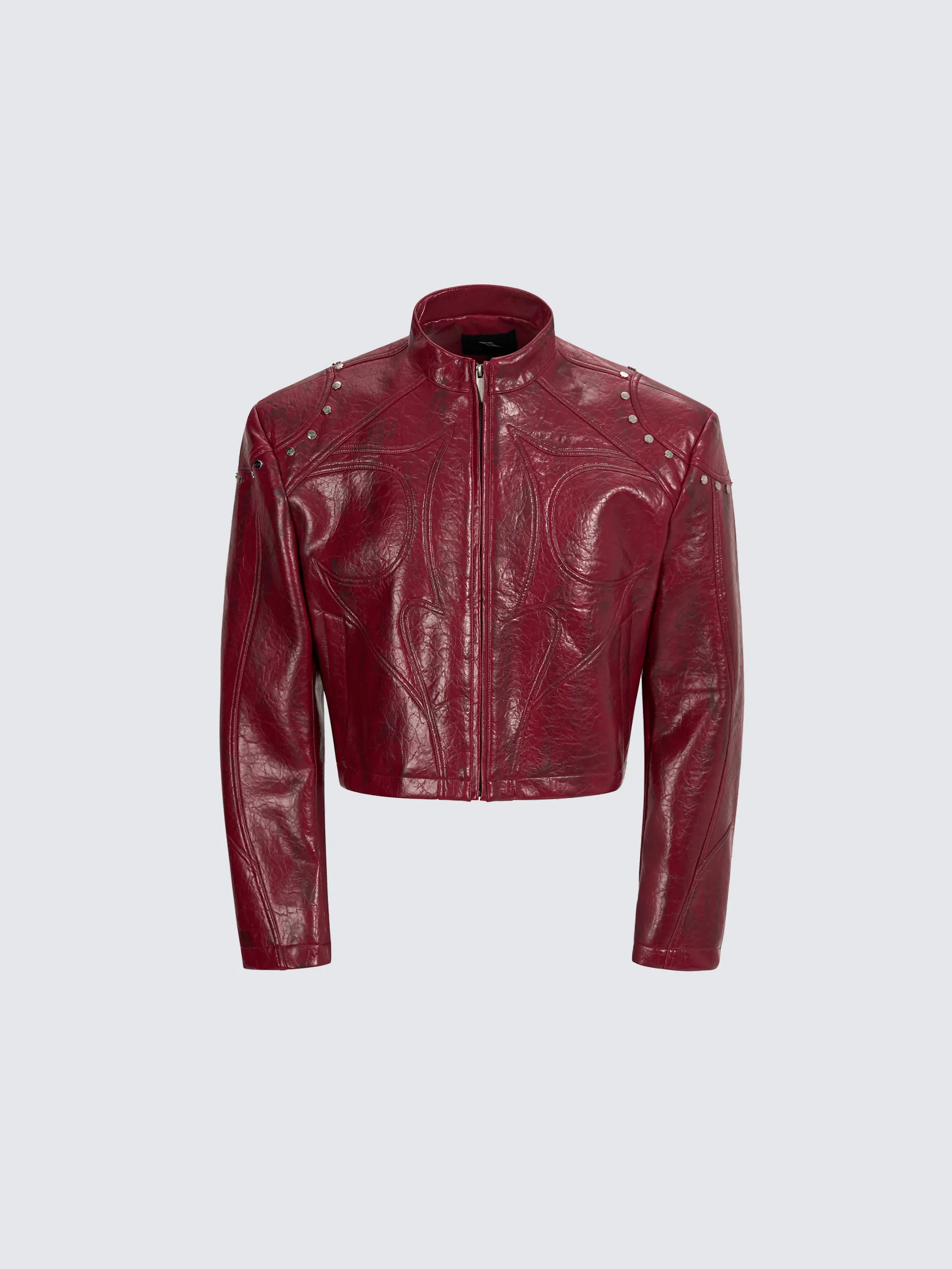 Studded Moto Leather Jacket sold by KIIKIO product image thumbnail 3