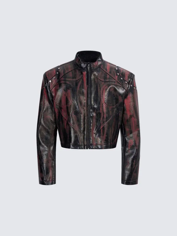 Studded Moto Leather Jacket sold by KIIKIO