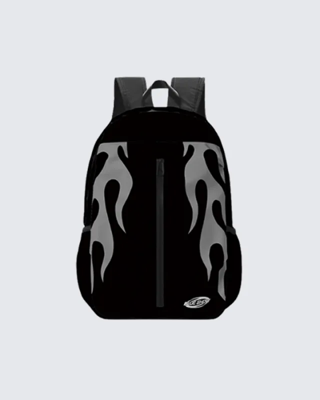 Flame Graphic Streetwear Backpack sold by KIIKIO