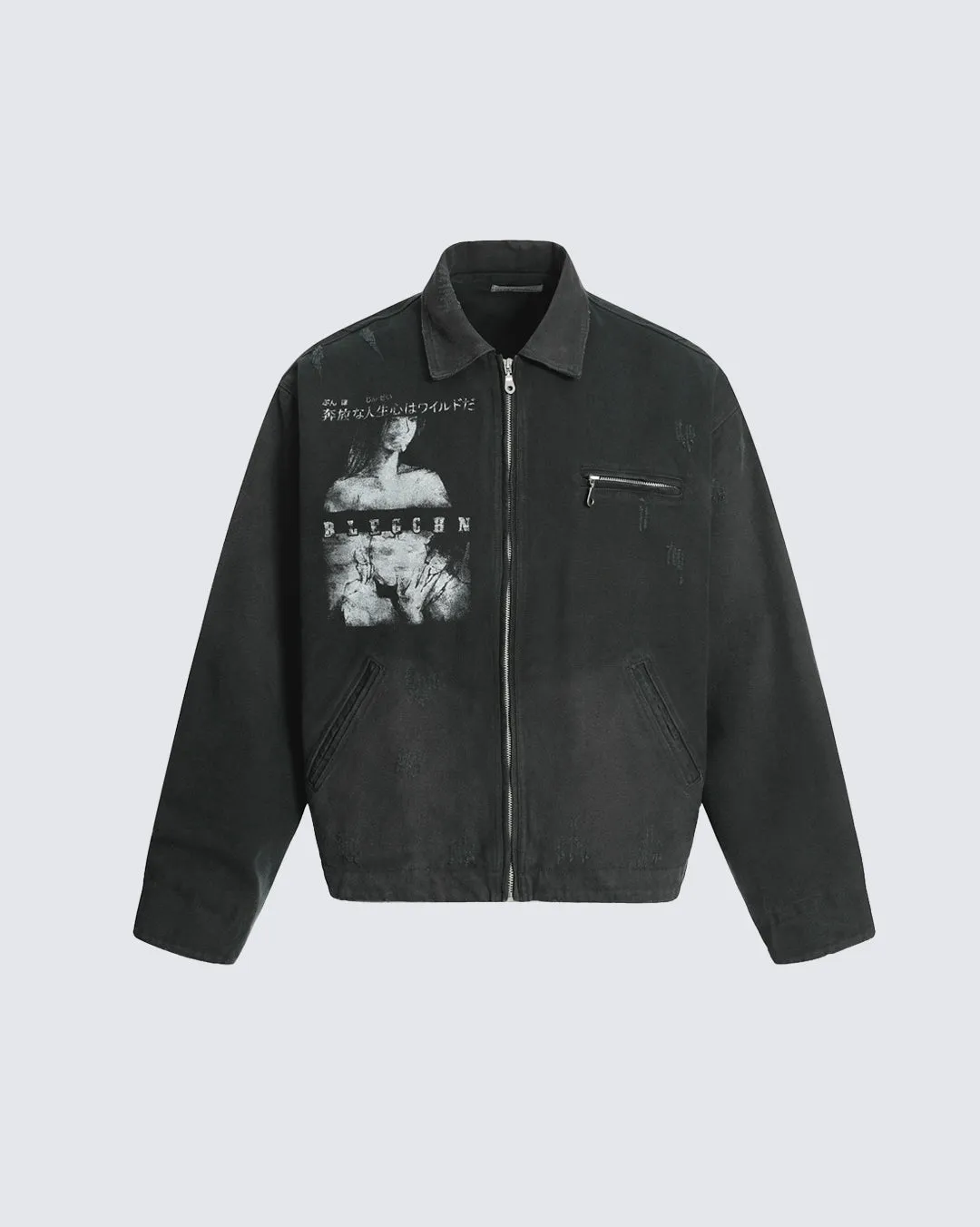 Vintage Punk Street Cargo Denim Jacket sold by KIIKIO product image thumbnail 2