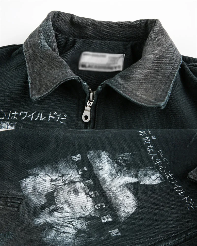 Vintage Punk Street Cargo Denim Jacket sold by KIIKIO product image thumbnail 4