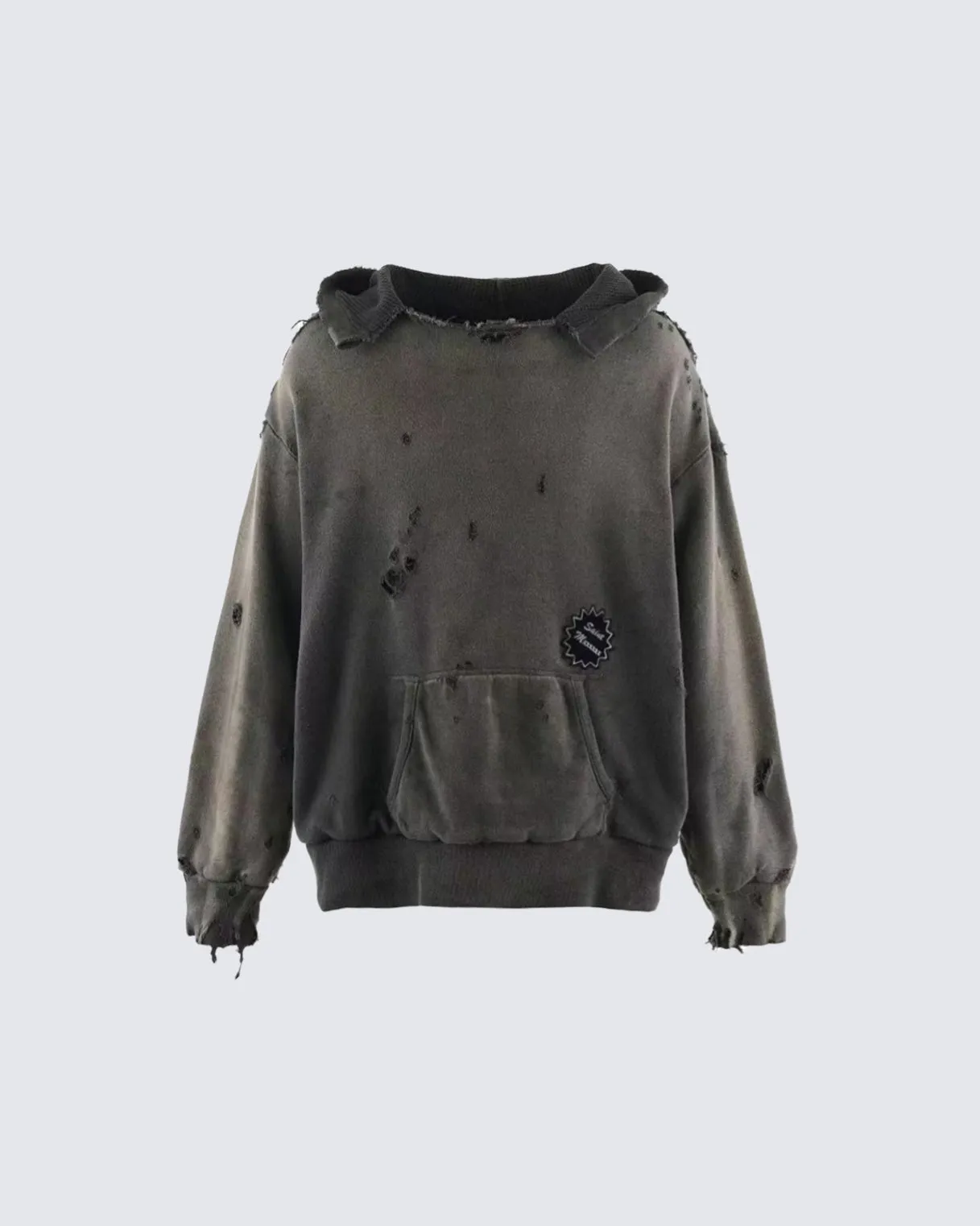 Distressed Printed Pullover Hoodie sold by KIIKIO product image thumbnail 2