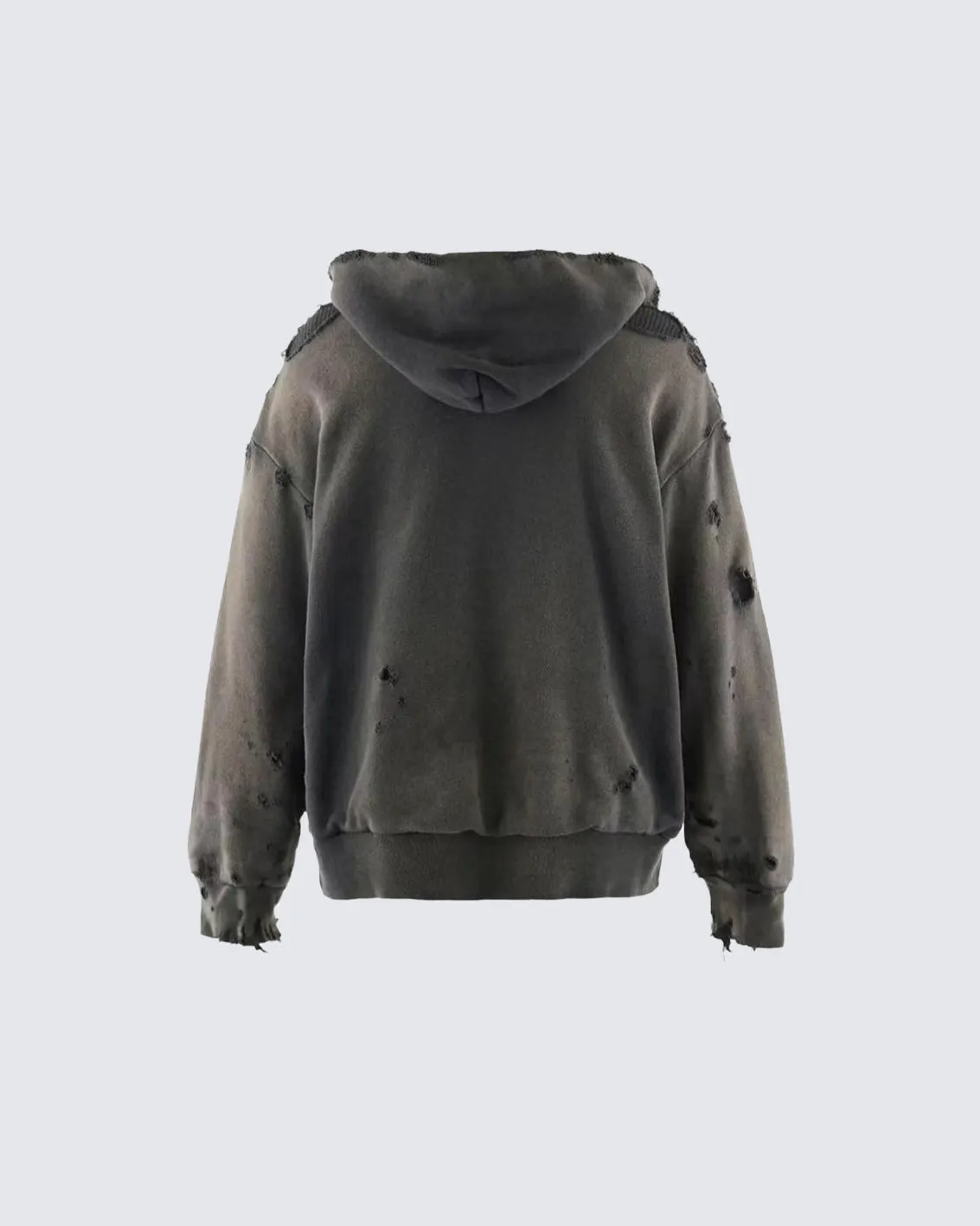 Distressed Printed Pullover Hoodie sold by KIIKIO product image thumbnail 3