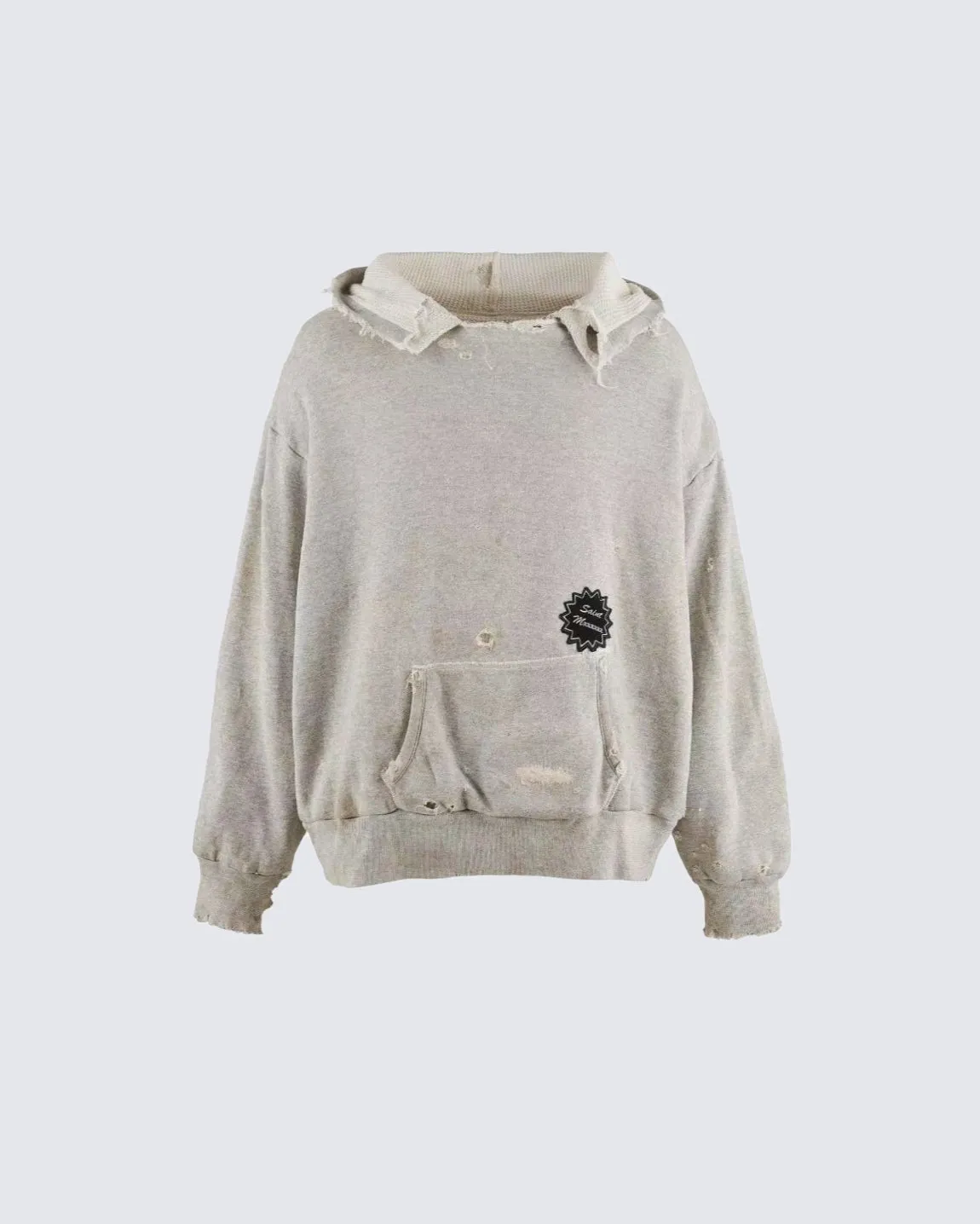 Distressed Printed Pullover Hoodie sold by KIIKIO