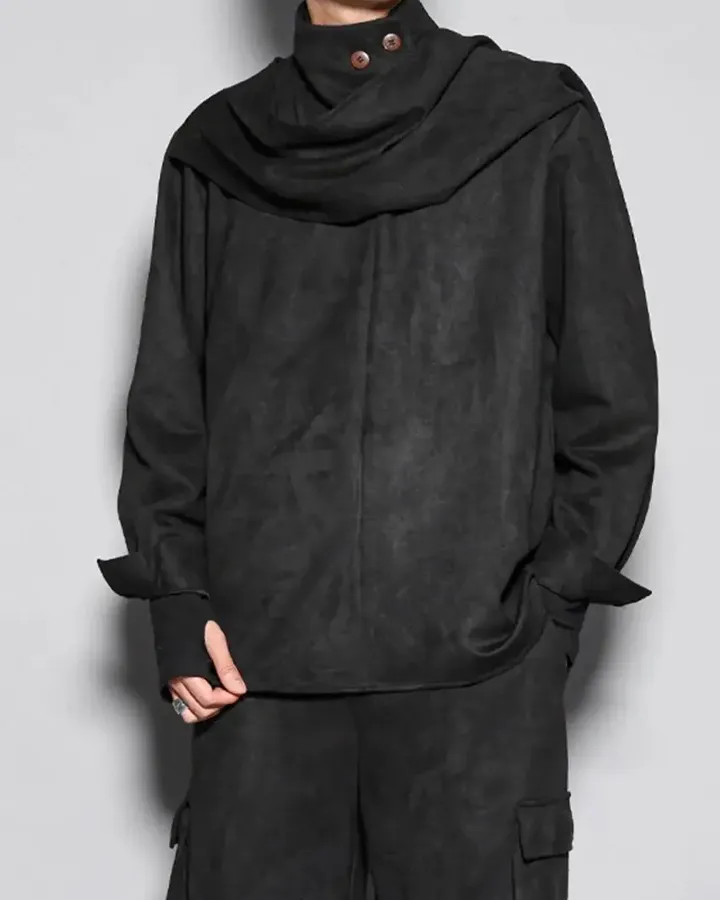 Asymmetric Collar Button-Up Shirt sold by KIIKIO product image thumbnail 2