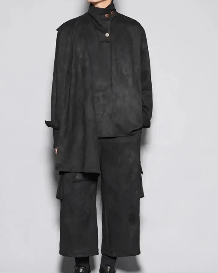 Asymmetric Collar Button-Up Shirt sold by KIIKIO product image thumbnail 4