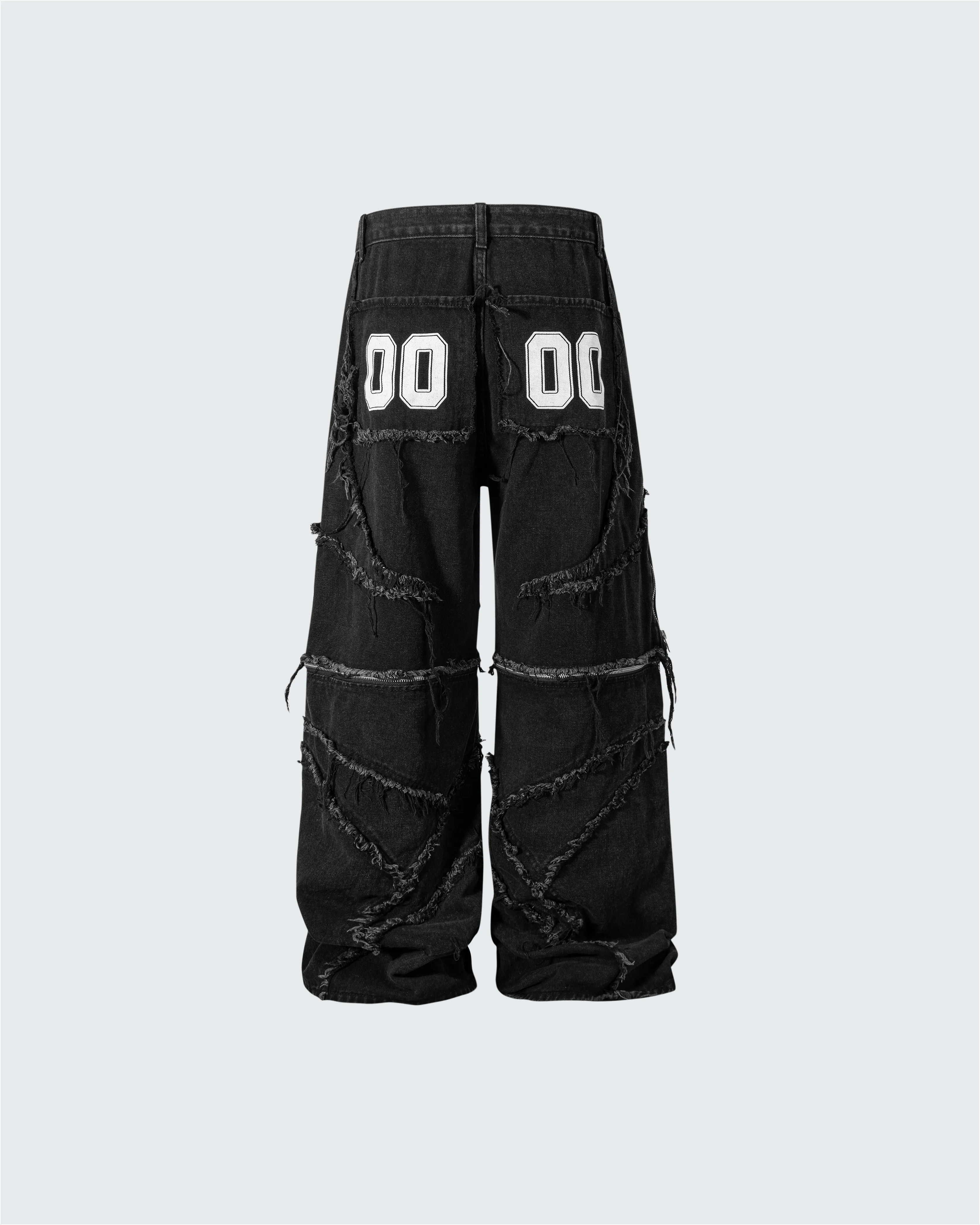 Gothic Spiral Distressed Convertible Jeans sold by KIIKIO product image thumbnail 5