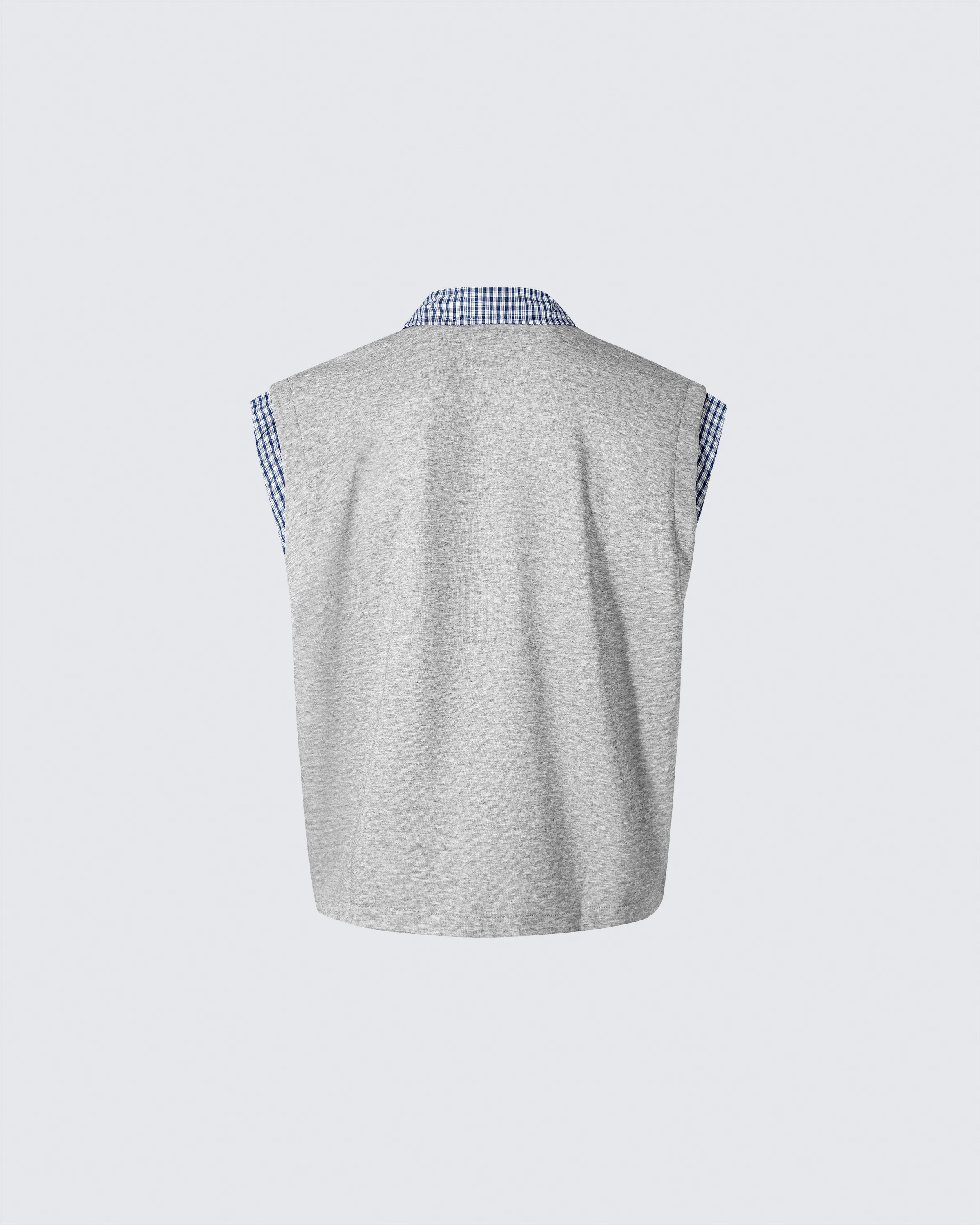 Layered Patchwork Vest Shirt sold by KIIKIO product image thumbnail 3