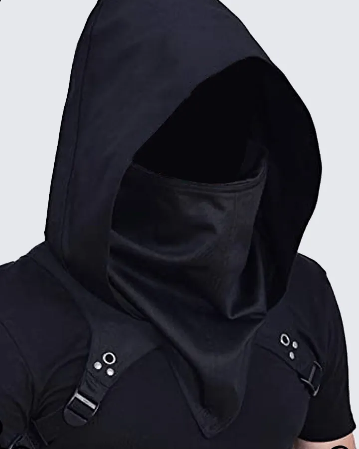 Techwear Detachable Hooded Face Cover Mask sold by KIIKIO product image thumbnail 3