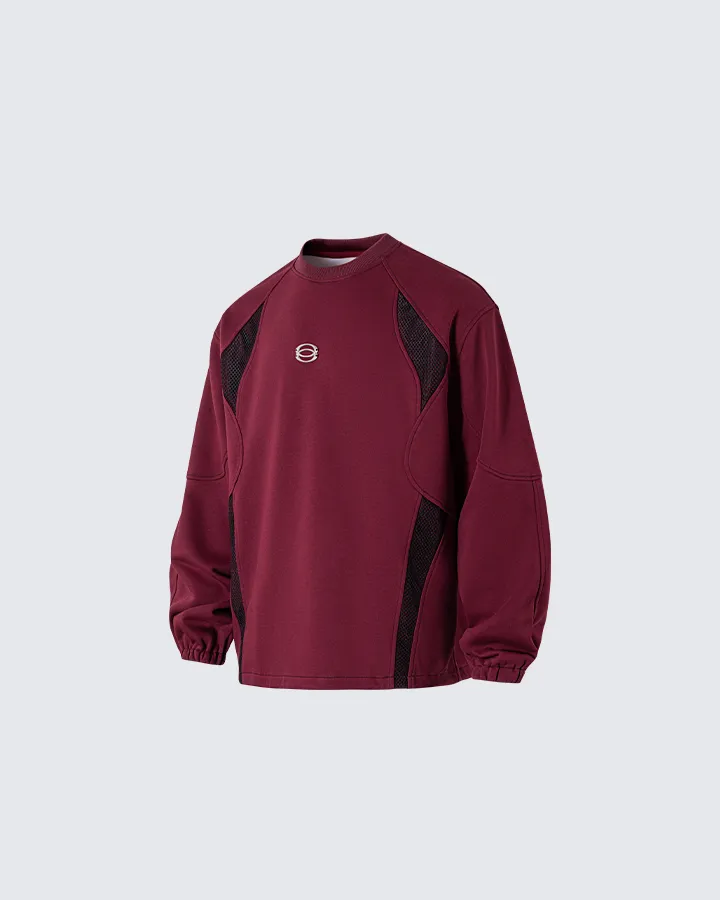 Tech Panel Mesh-Patchwork Sweatshirt sold by KIIKIO product image thumbnail 4