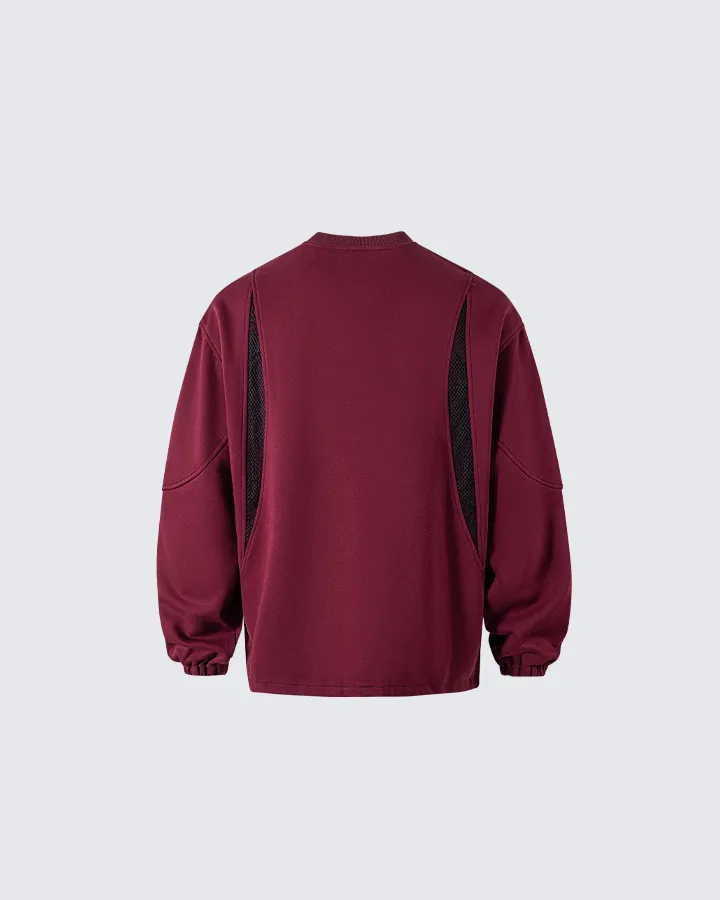 Tech Panel Mesh-Patchwork Sweatshirt sold by KIIKIO product image thumbnail 5