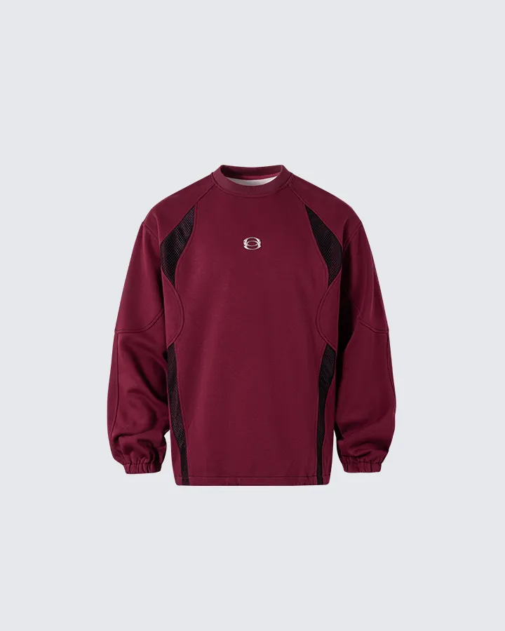Tech Panel Mesh-Patchwork Sweatshirt sold by KIIKIO