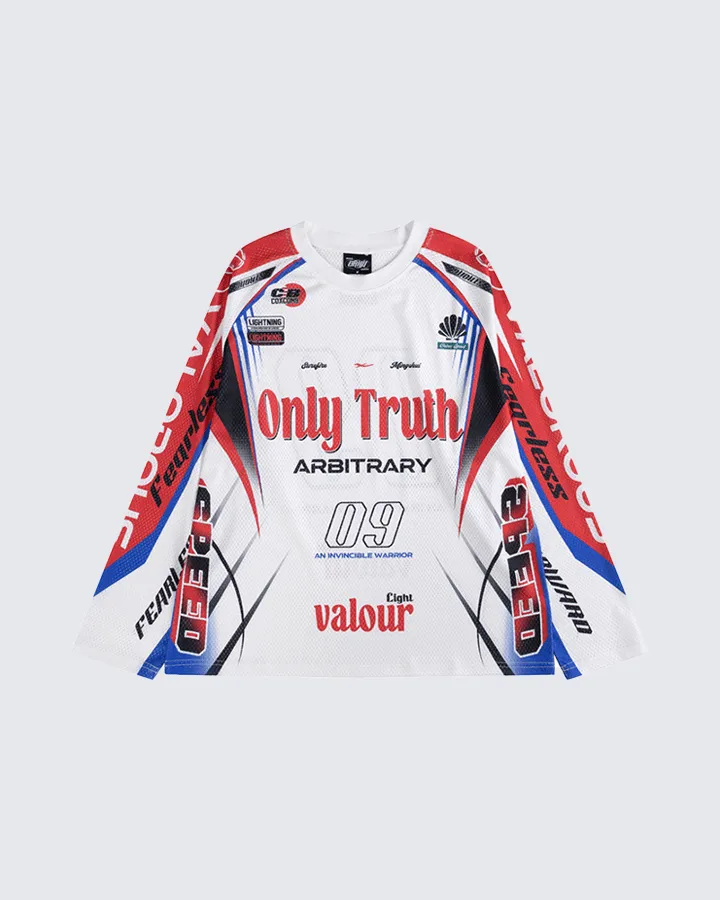 Racing Graphic Long Sleeve Mesh Jersey sold by KIIKIO product image thumbnail 3