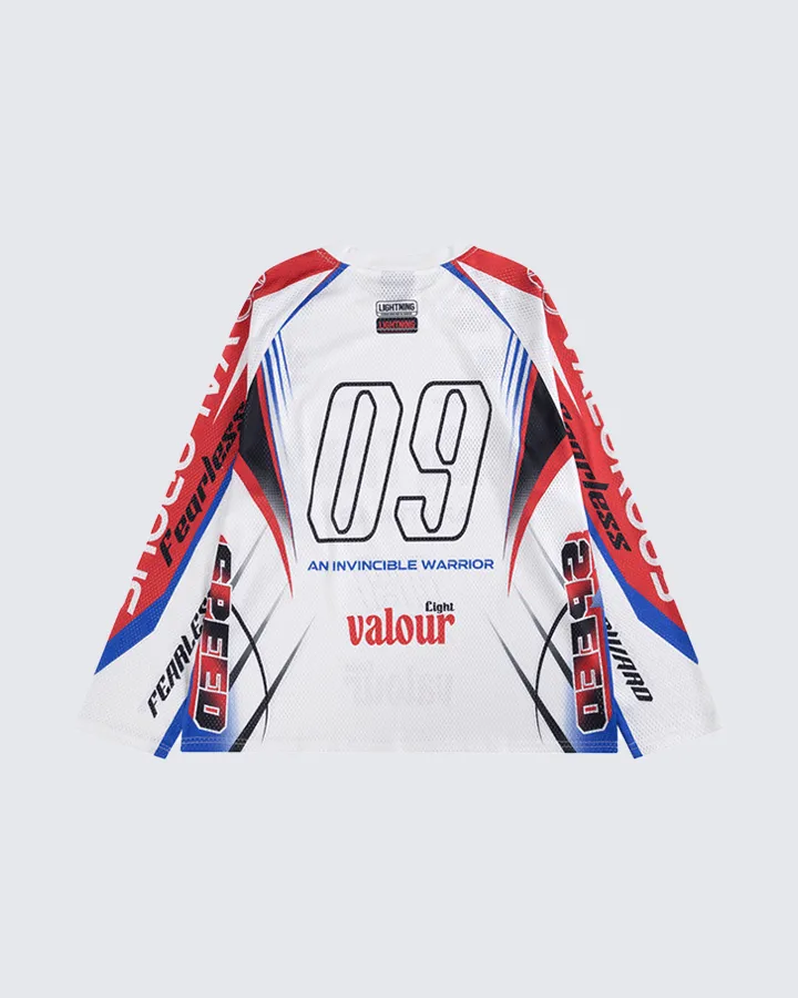 Racing Graphic Long Sleeve Mesh Jersey sold by KIIKIO product image thumbnail 5