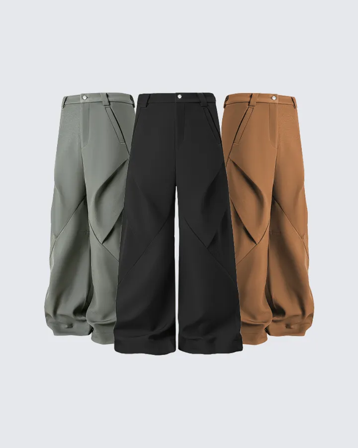 Architectural Pleated Wide-Leg Pants sold by KIIKIO product image thumbnail 2