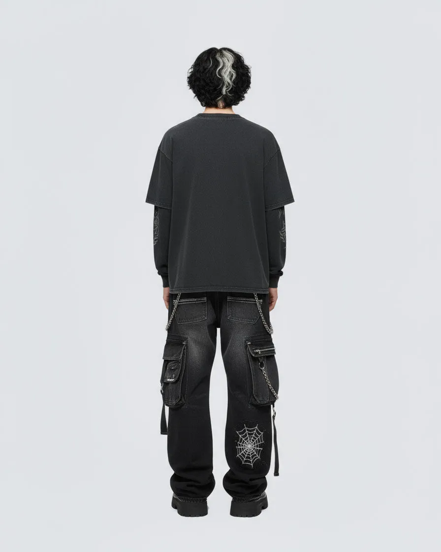 Graphic Oversized Long Sleeve T-shirt sold by KIIKIO product image thumbnail 5