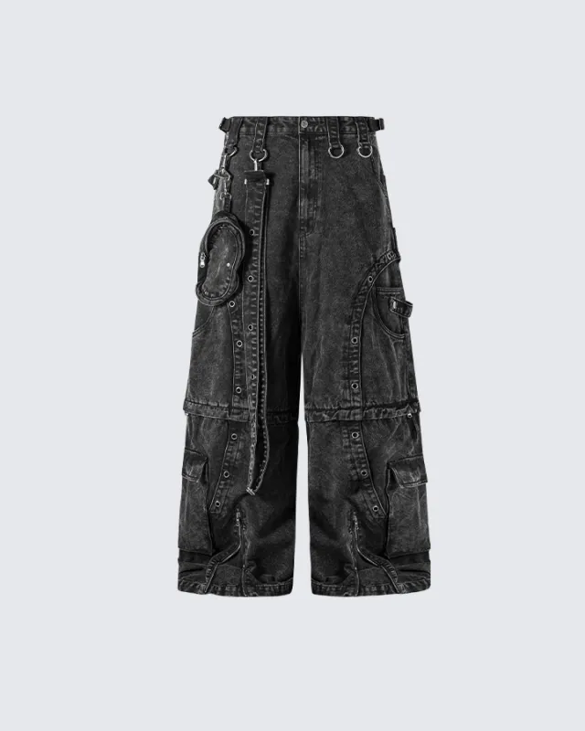 Detachable Multi-Pocket Heavy-Duty Cargo Pants sold by KIIKIO