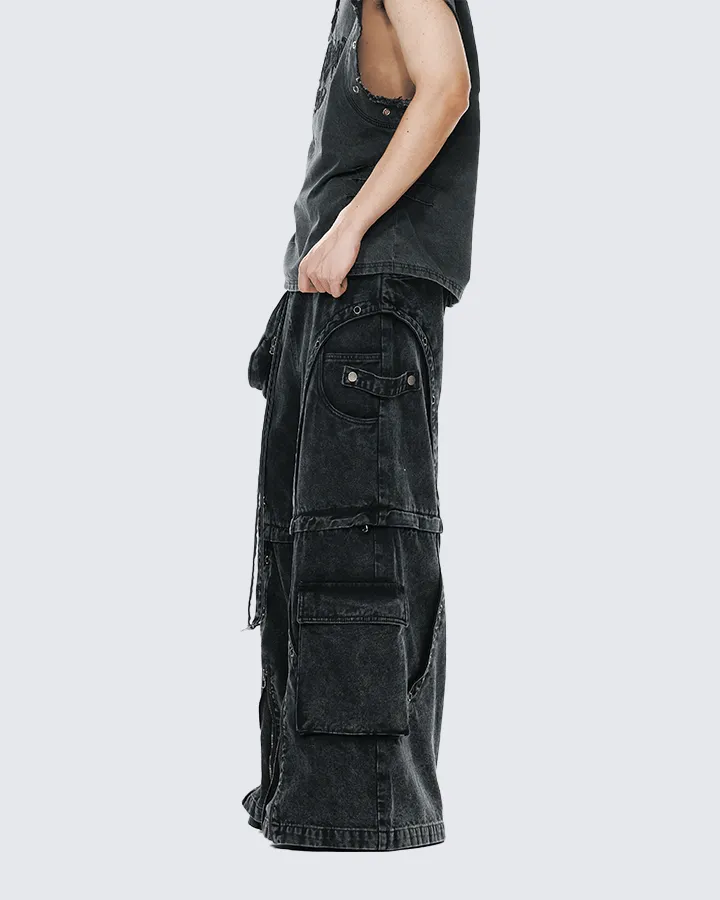 Detachable Multi-Pocket Heavy-Duty Cargo Pants sold by KIIKIO product image thumbnail 5