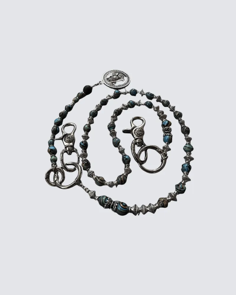Handmade Turquoise Beaded Jean Chain sold by KIIKIO