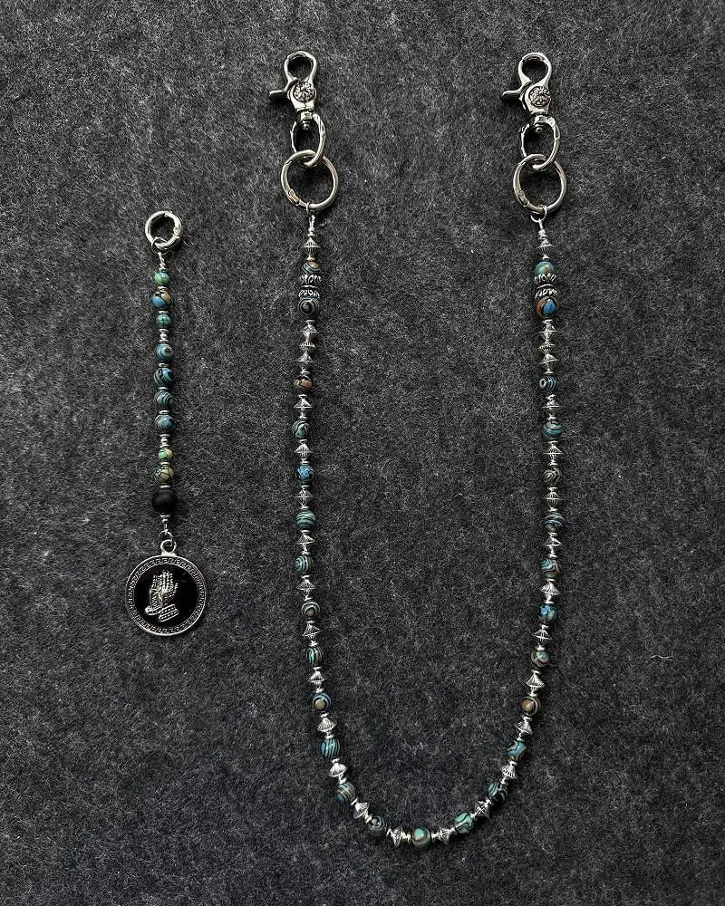 Handmade Turquoise Beaded Jean Chain sold by KIIKIO product image thumbnail 4
