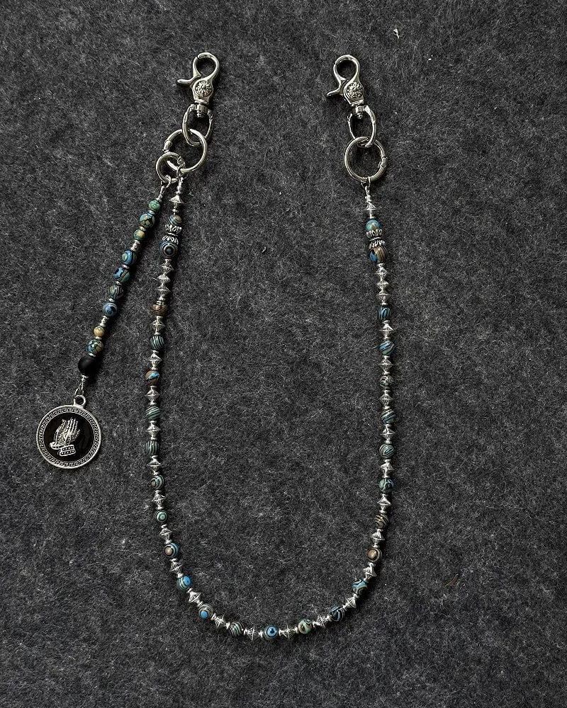 Handmade Turquoise Beaded Jean Chain sold by KIIKIO product image thumbnail 5