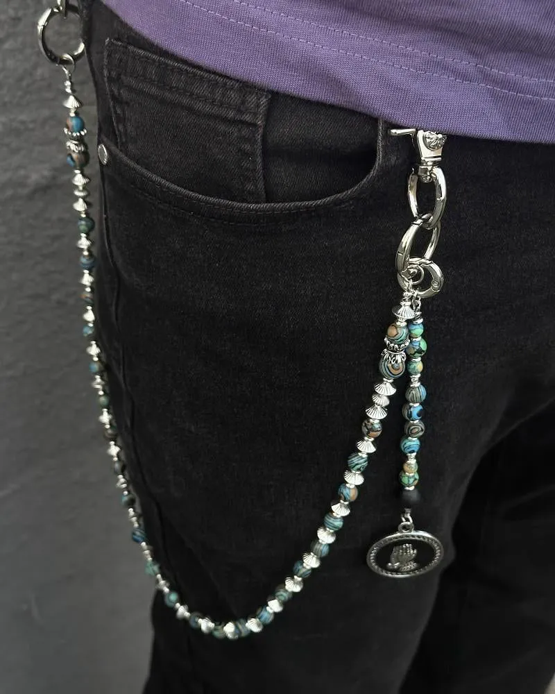 Handmade Turquoise Beaded Jean Chain sold by KIIKIO product image thumbnail 2