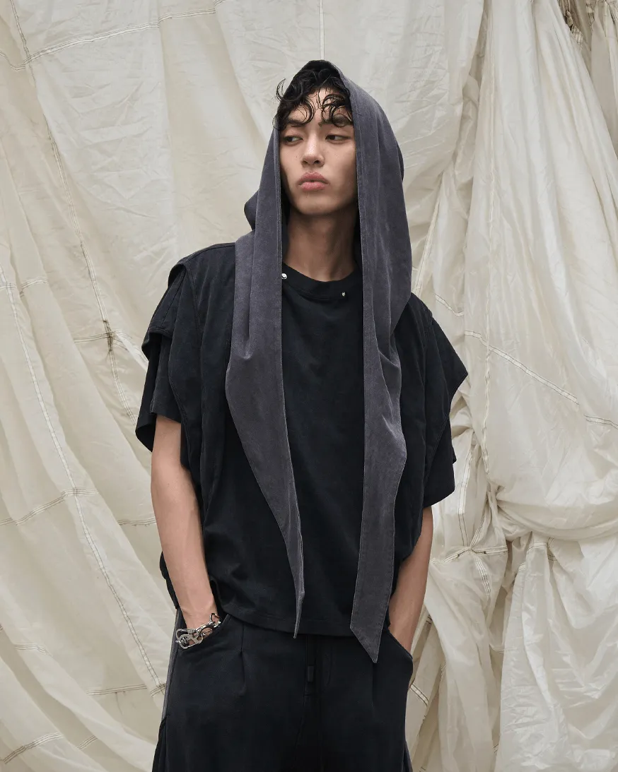 Segmented Wide Cropped Hoodie sold by KIIKIO product image thumbnail 4