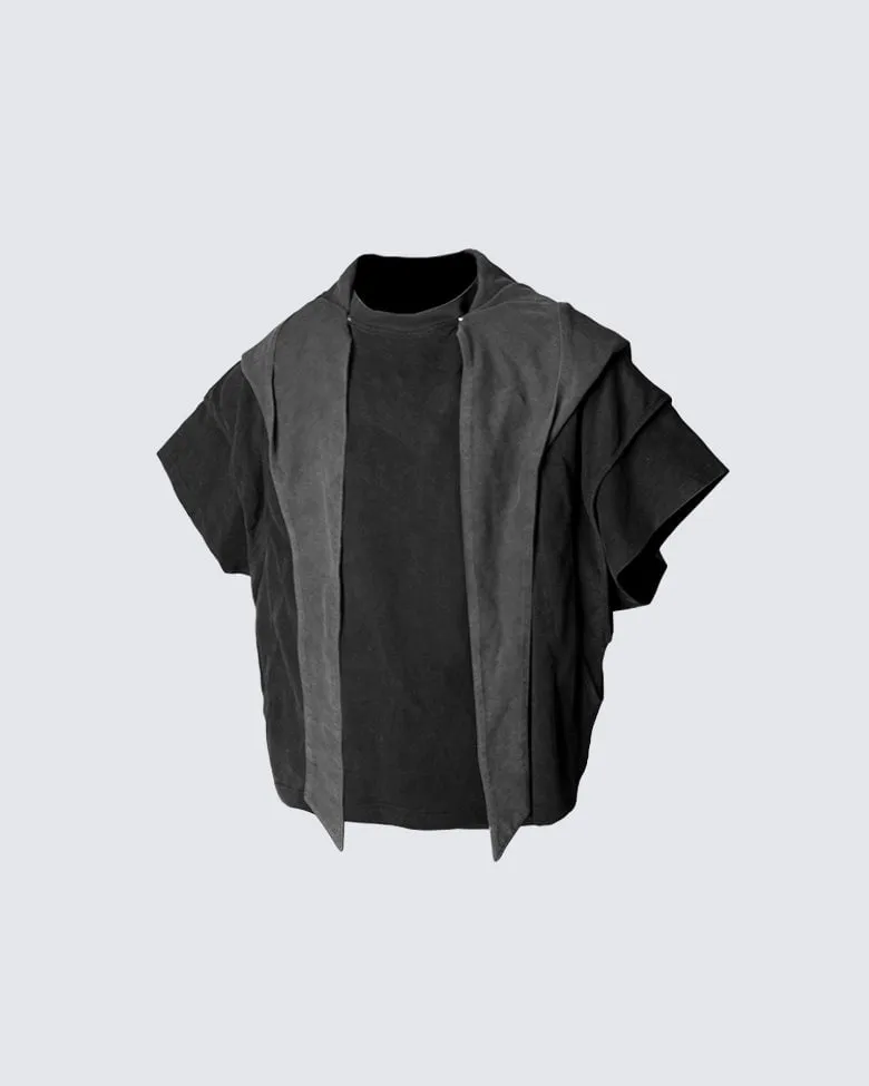 Segmented Wide Cropped Hoodie sold by KIIKIO product image thumbnail 5