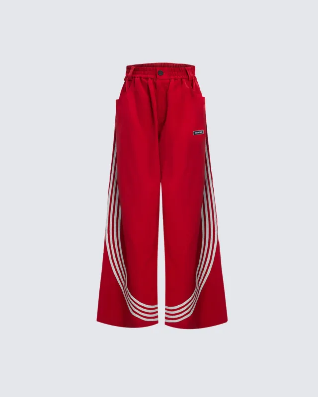 Retro Side Stripe Track Pants sold by KIIKIO