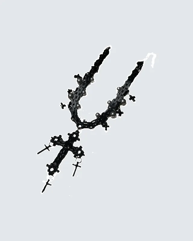 Gothic Cross Layered Necklace sold by KIIKIO