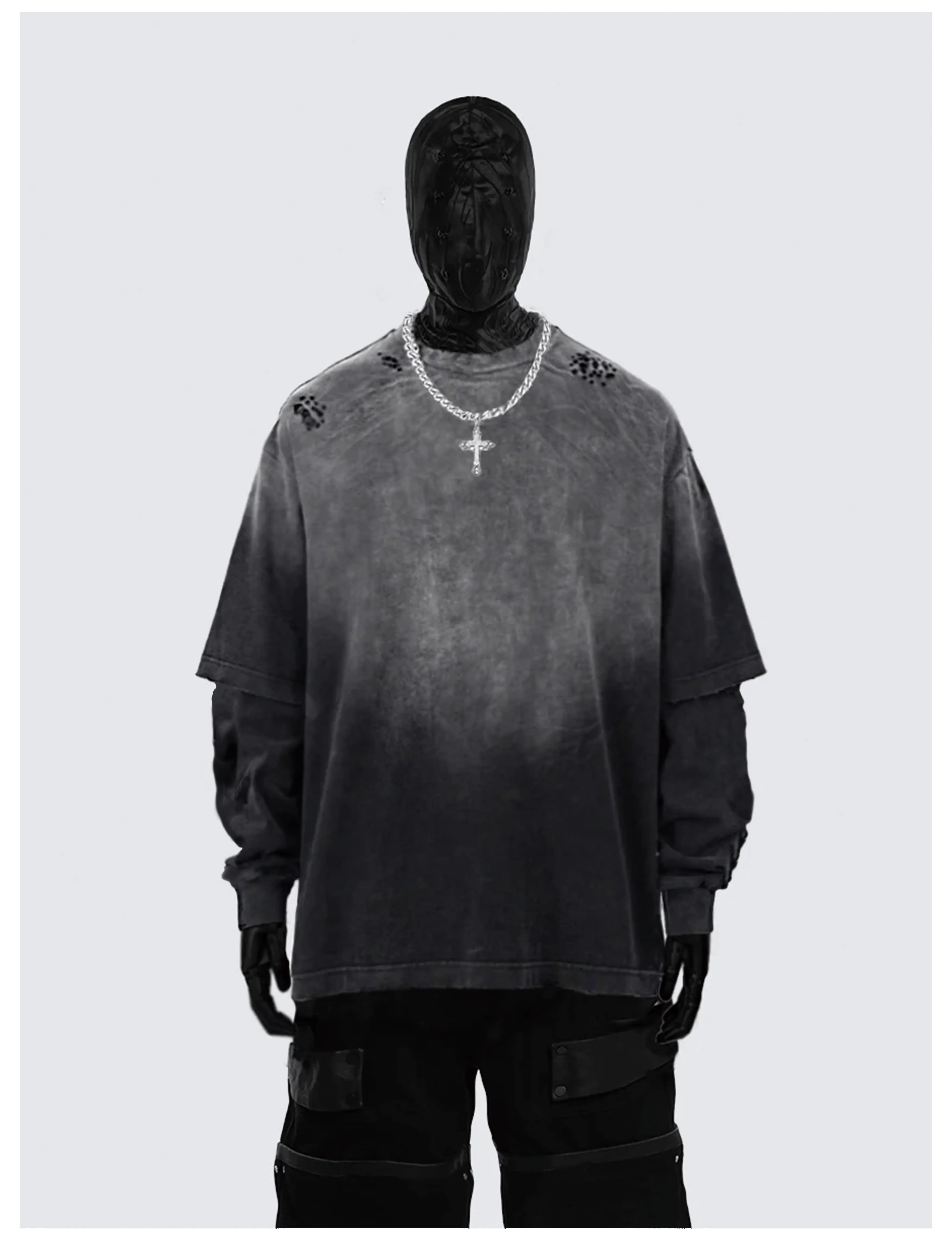 Vintage Washed Long Sleeve T-Shirt sold by KIIKIO product image thumbnail 2