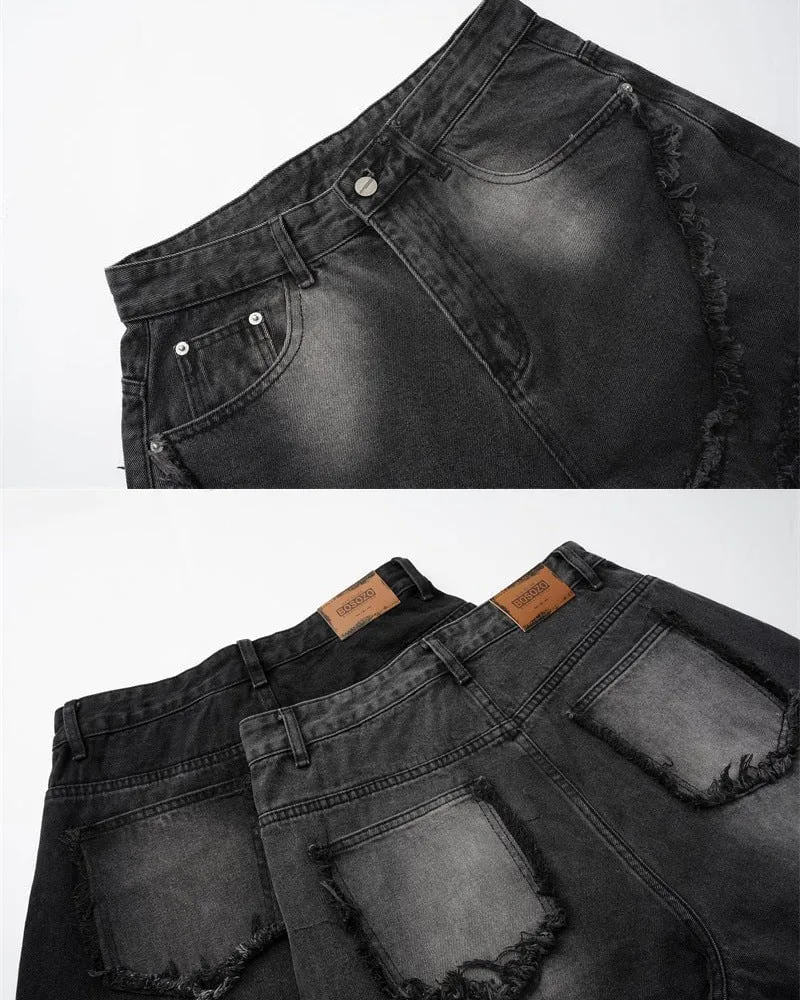 Spiral-Stitched Wide-Leg Jeans sold by KIIKIO product image thumbnail 5